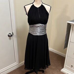 Elegant Black and Silver Women's Dress by Dress Barn size 8